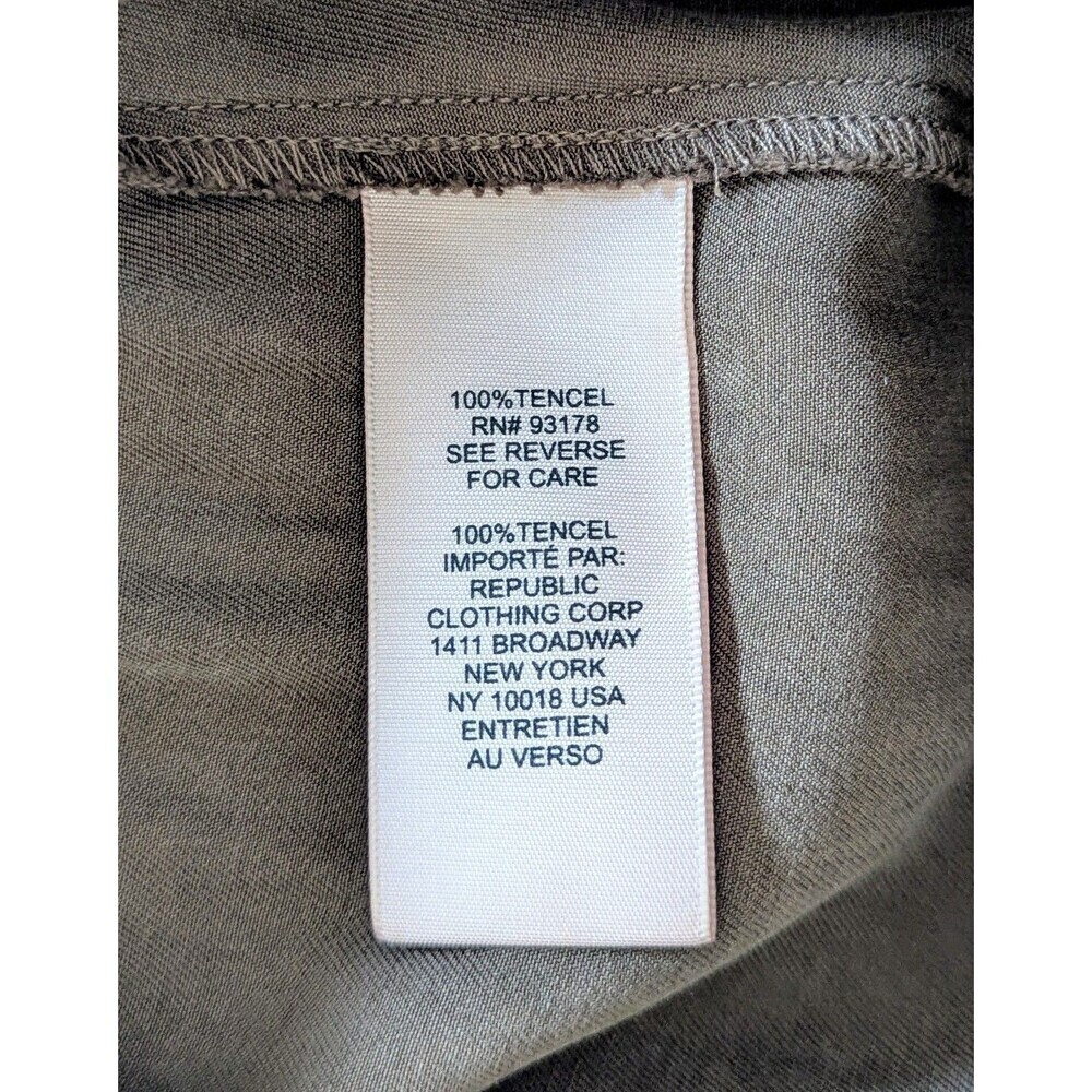 Philosophy Petite Olive Green Tencel Pants PXL Elastic Waist Casual New With... - Picture 7 of 8